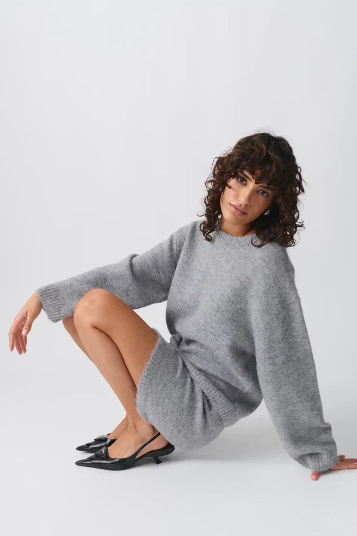 ALMON - Knitted Sweater - Grey