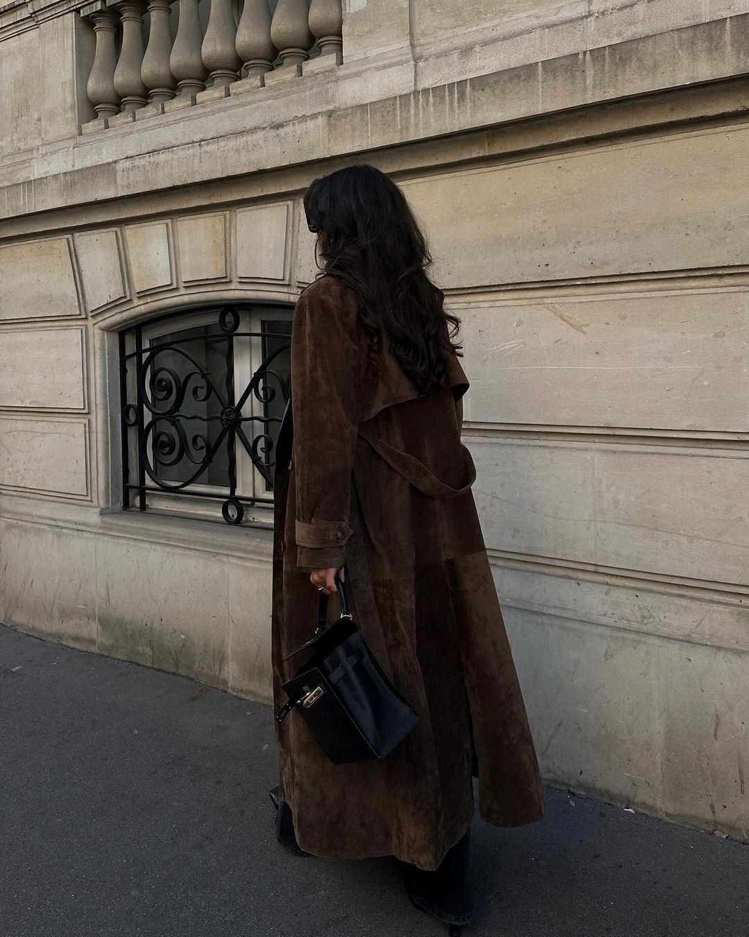 NATHALIE - Suede Trench Coat